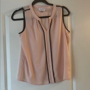 Calvin Klein Women's Blush Sleeveless Blouse
